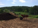 Compost and wheelbarrow